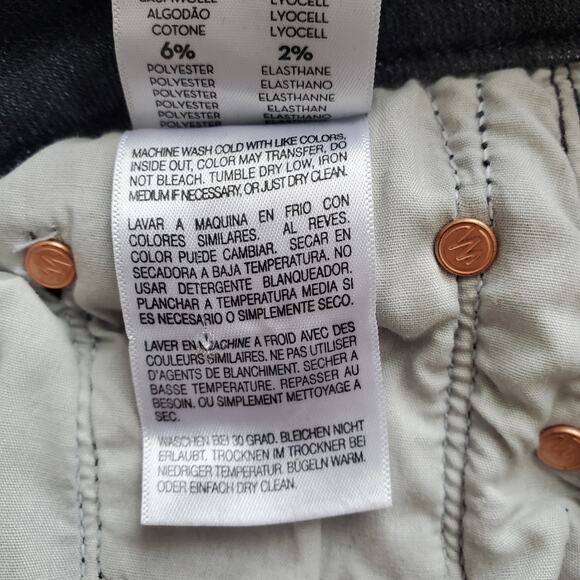 Mother The Roller Heel Flared Wide Leg Jeans X Marks The Spot Gray USA Size 30 - Picture 12 of 12